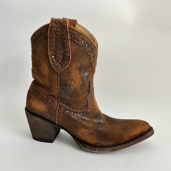IDYLLWILD Miranda Lambert Distressed Point toe Pull-on Western Brown 6.5 - Picture 2 of 12